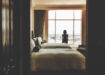 woman in hotel room