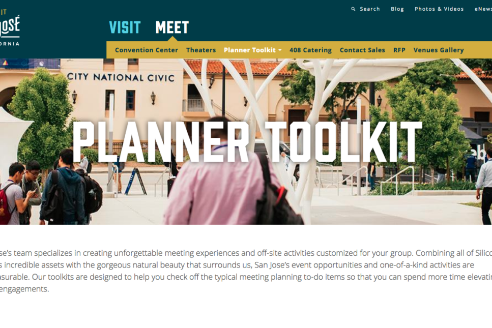 SanJose.org website - Planner Toolkit