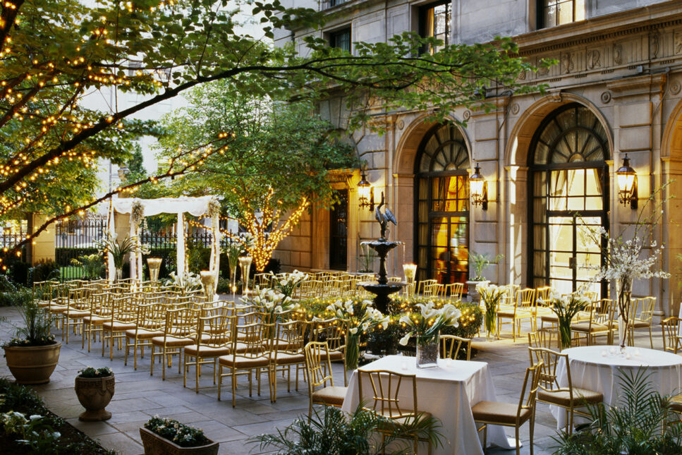 outdoor wedding set up