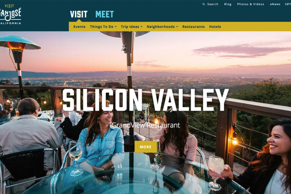 image of homepage of sanjose.org website