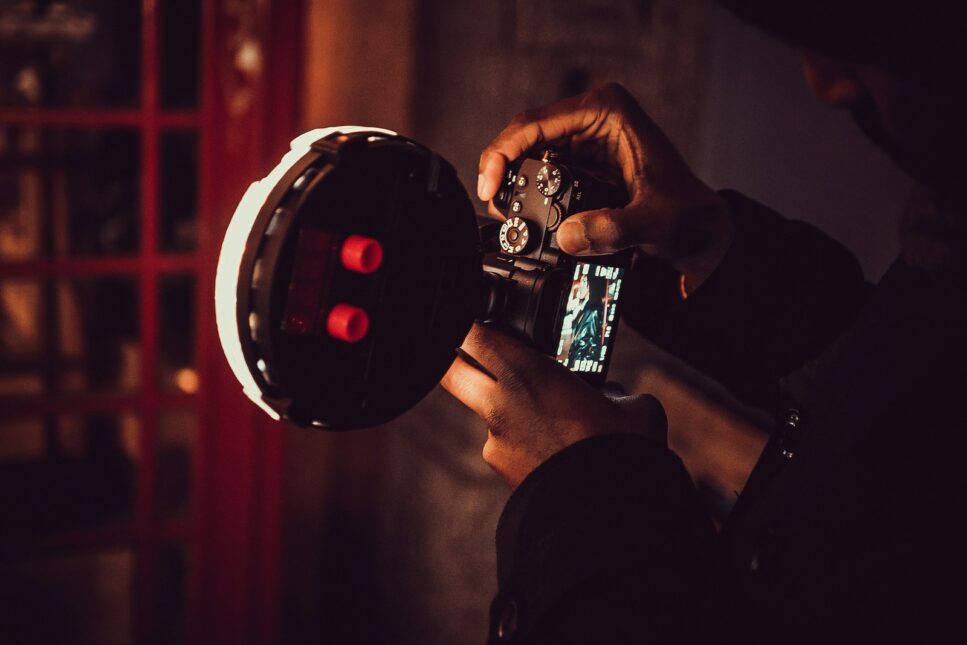 Camera with flash